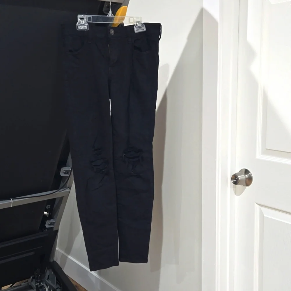 American Eagle Outfitters next level stretch black women's jeans size 8